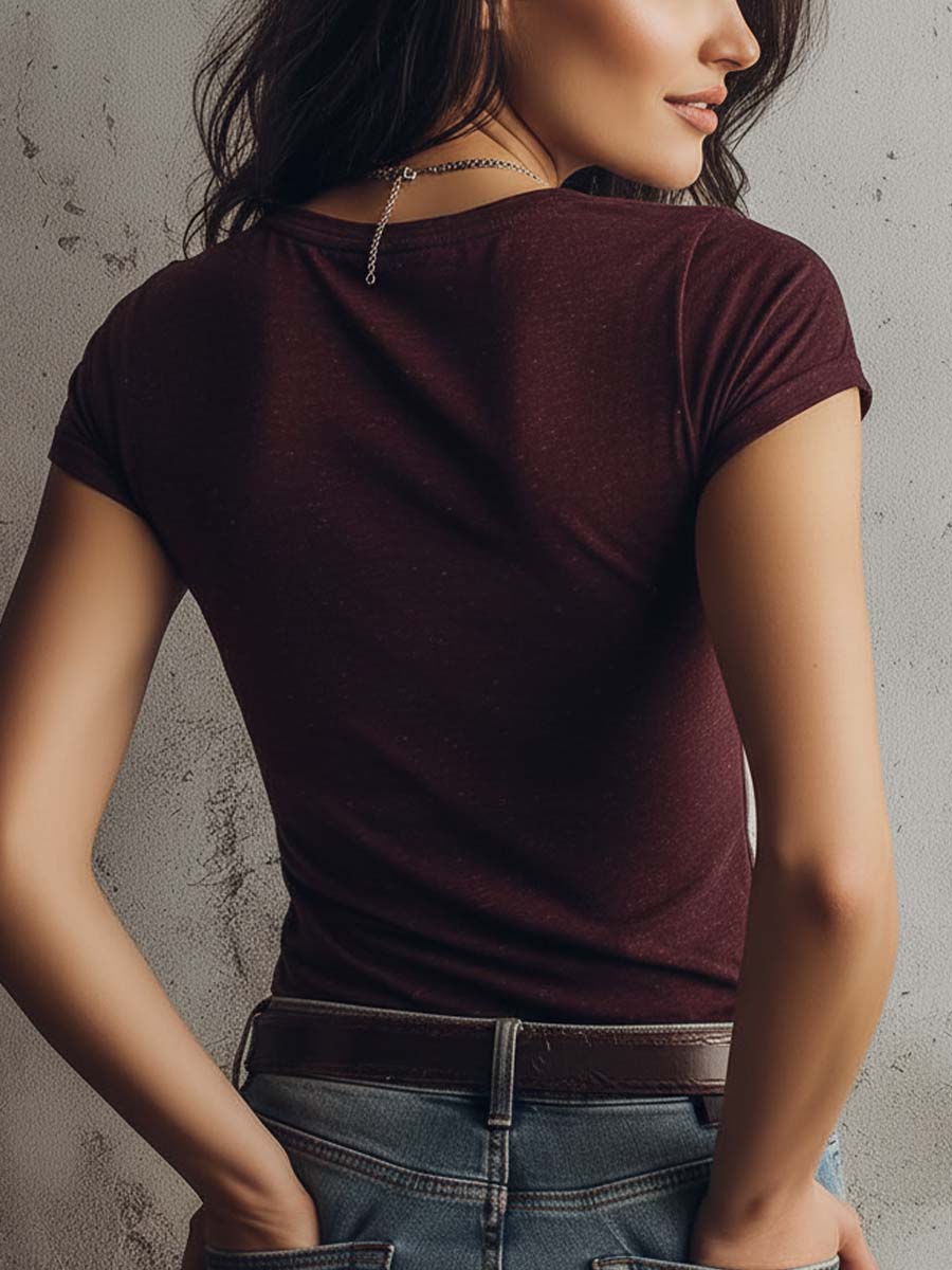 Classic Zip-Neck Snow-Wash Knit Top